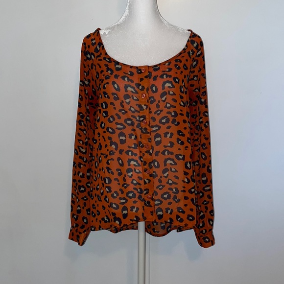 Mine Animal Print Blouse size M - Picture 1 of 3